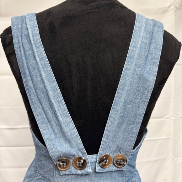 Free People Carolina Chambray Mini Dress Blue - Picture 7 of 9